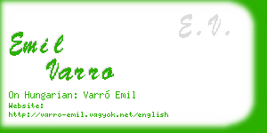 emil varro business card